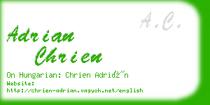 adrian chrien business card